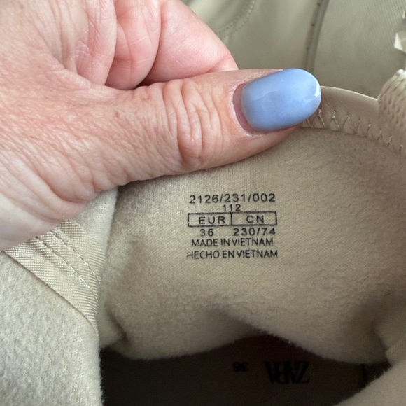 Zara Cream Chunky Platform Ankle Boots - Picture 7 of 7